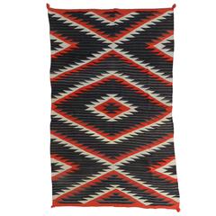 Antique 19th Century Navajo Eyedazzler Moki Blanket