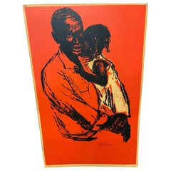 (CIvil RIGHTS.) Earl Newman; Künstler. SNCC: Vater und Kind / 1965
