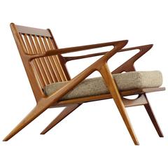 Poul Thorsbjerg Jensen:: Z Easy Lounge Chair Teak von Selig:: Dänemark Modern 1969