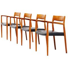 Niels Moller Teak Armchairs Model 57, Denmark, 1959