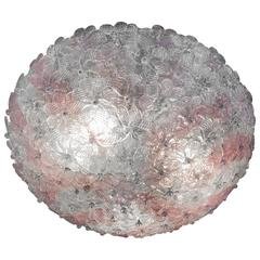 Murano Ceiling Floral Basket by Barovier & Toso, 1960s