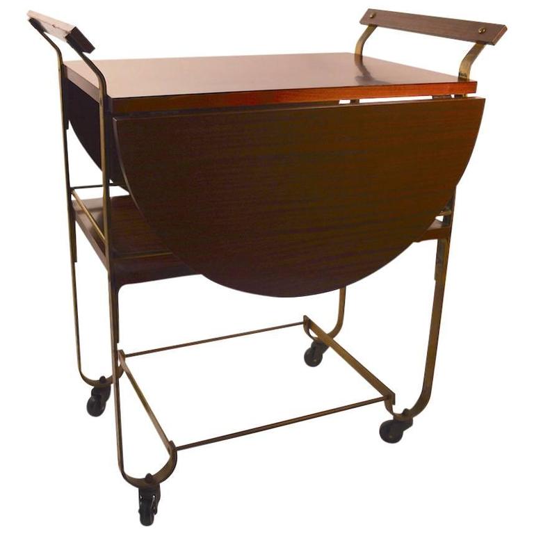 Treitel Gratz DropLeaf Serving Cart For Sale at 1stdibs