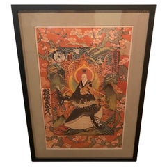 Litografía de exposición de edición limitada firmada por Masami Teraoka Monje zen sobre ballena