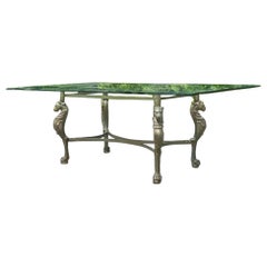 Mesa de Comedor Tigre Vintage Regency de Acero Fundido Patinado