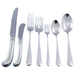 Rattail Antique by Dominick & Haff Sterling Silver Flatware Set Service 59 pcs