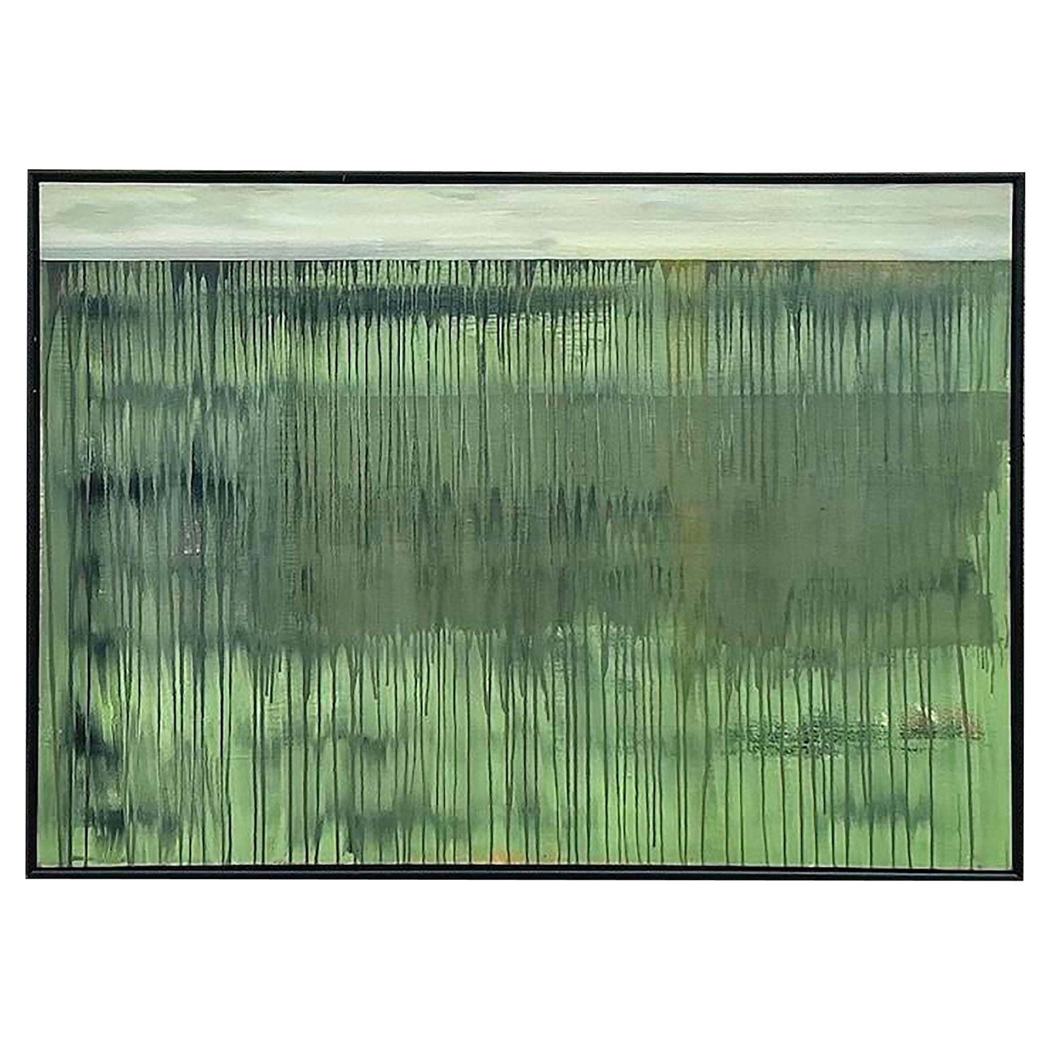 Pittura ad olio astratta originale vintage Boho su tela in vendita