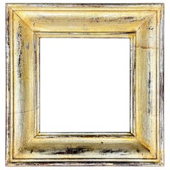 Petit cadre d'art carré danois A Silver Gold Gilt