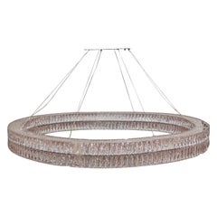Vintage Monumental Faceted Crystal Chandelier