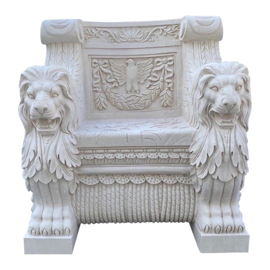 Marble Carved Throne Chairs