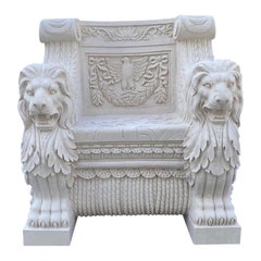 Marble Carved Throne Chairs