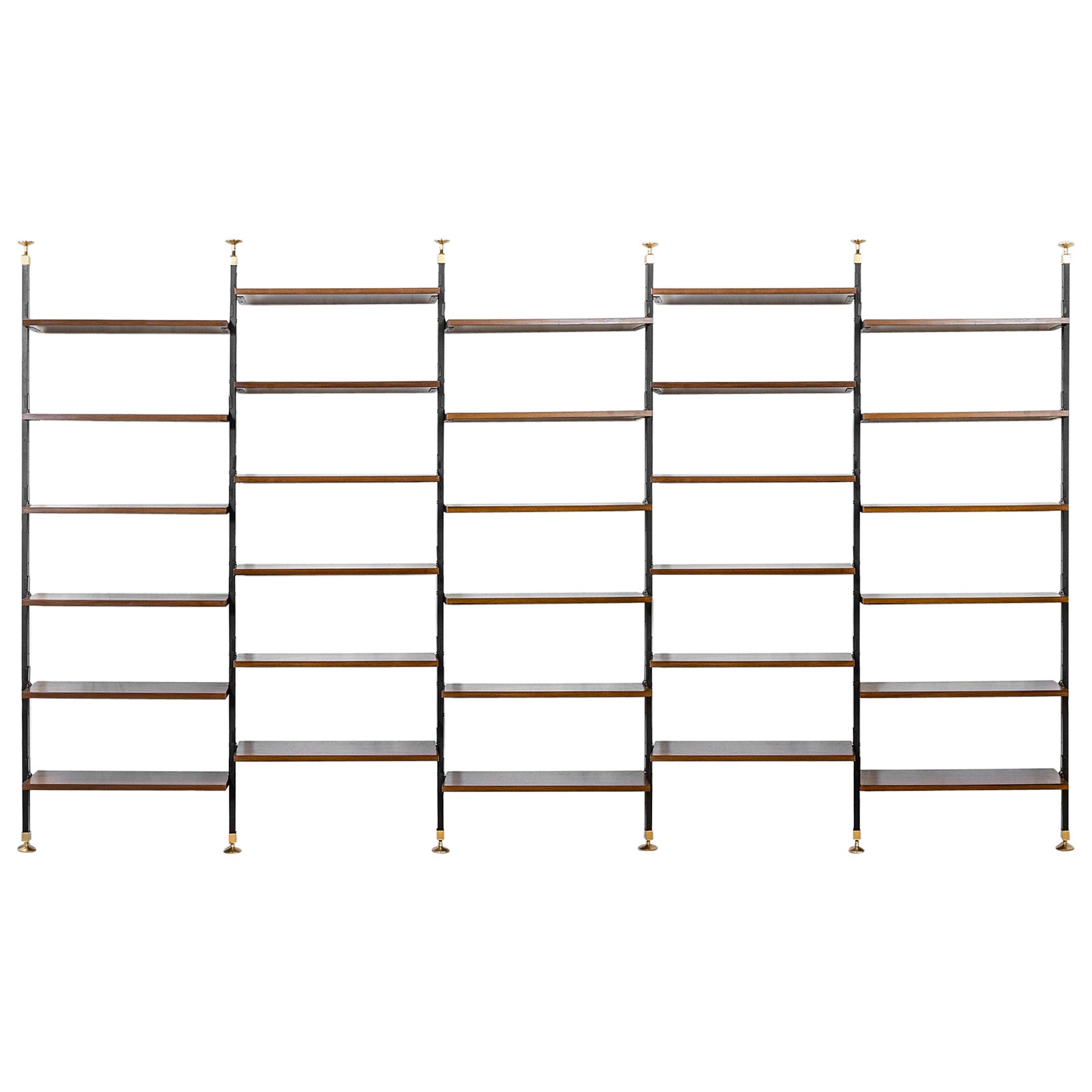 20th Century, Italian Production Wall Bookcase with adjustable shelves 60s