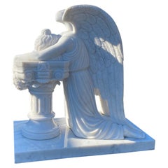 Marble Weeping Angel Statue