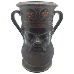 French 19th Century Bronze Amphora Depicting the Ancient Greek God Poseidon 6