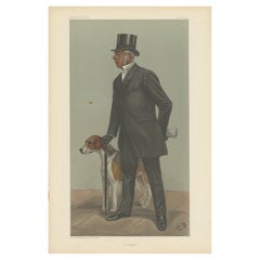 Antique Vanity Fair Print 'A Judge' Rev. Cecil Legard – 1901 Dog Show Judge