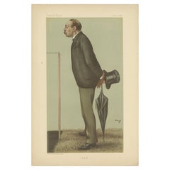 Antique Vanity Fair Print 'A.A.A' Montague Shearman – 1895