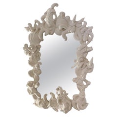Plaster Mirror " Le Bal Masqué" by Jean Boggio, 1990s
