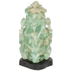 Carved Fluorite Jar with Lid 6