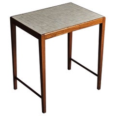 Beistelltisch aus Ulme und Mosaik von Otto Schulz für Boet, Schweden, 1950er Jahre