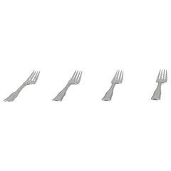 Georg Jensen Old Danish. Four lunch forks in sterling silver.