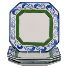 Herend, Ungheria. Quattro piatti quadrati in ceramica. Circa anni '80