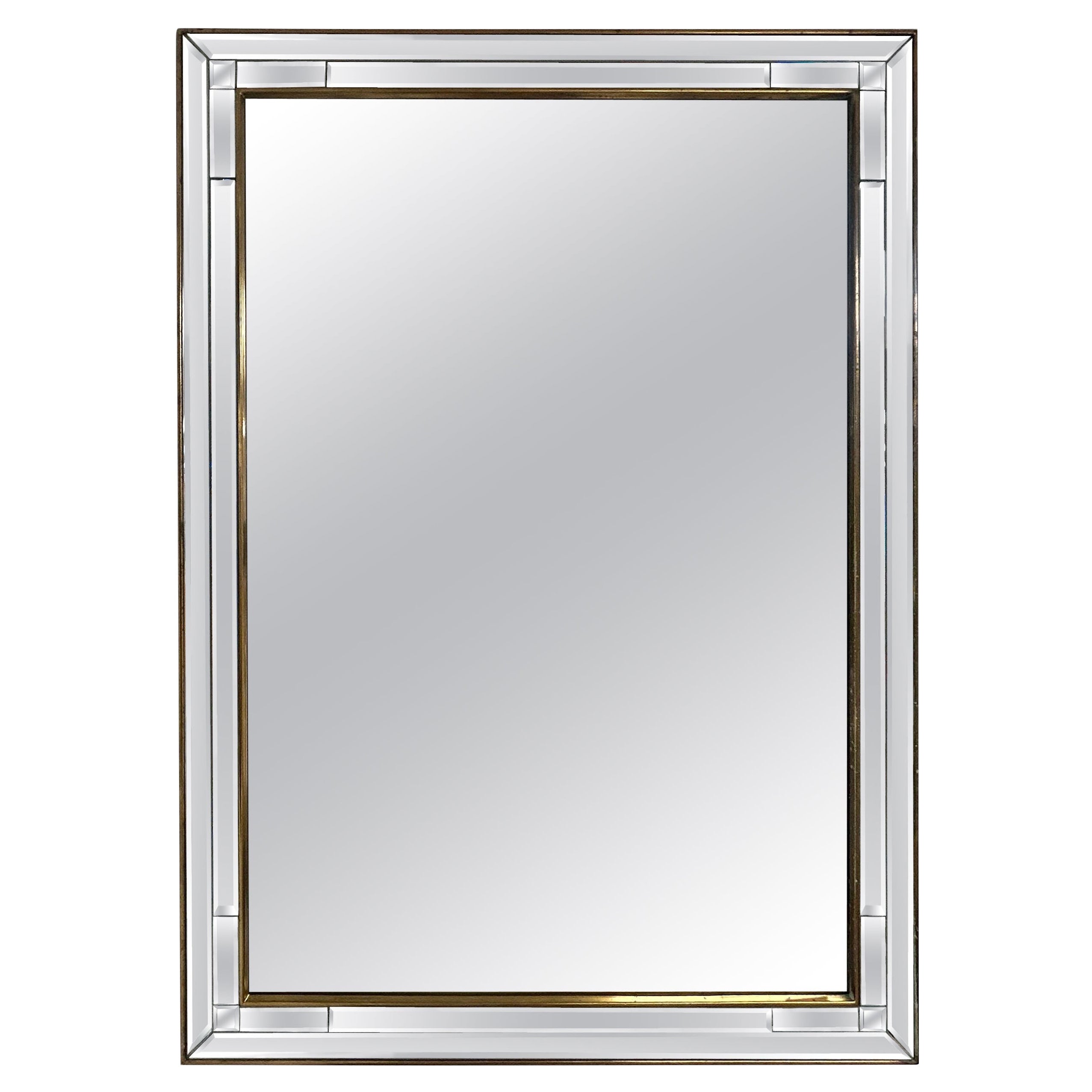 Miroir italien vintage multi-biseauté