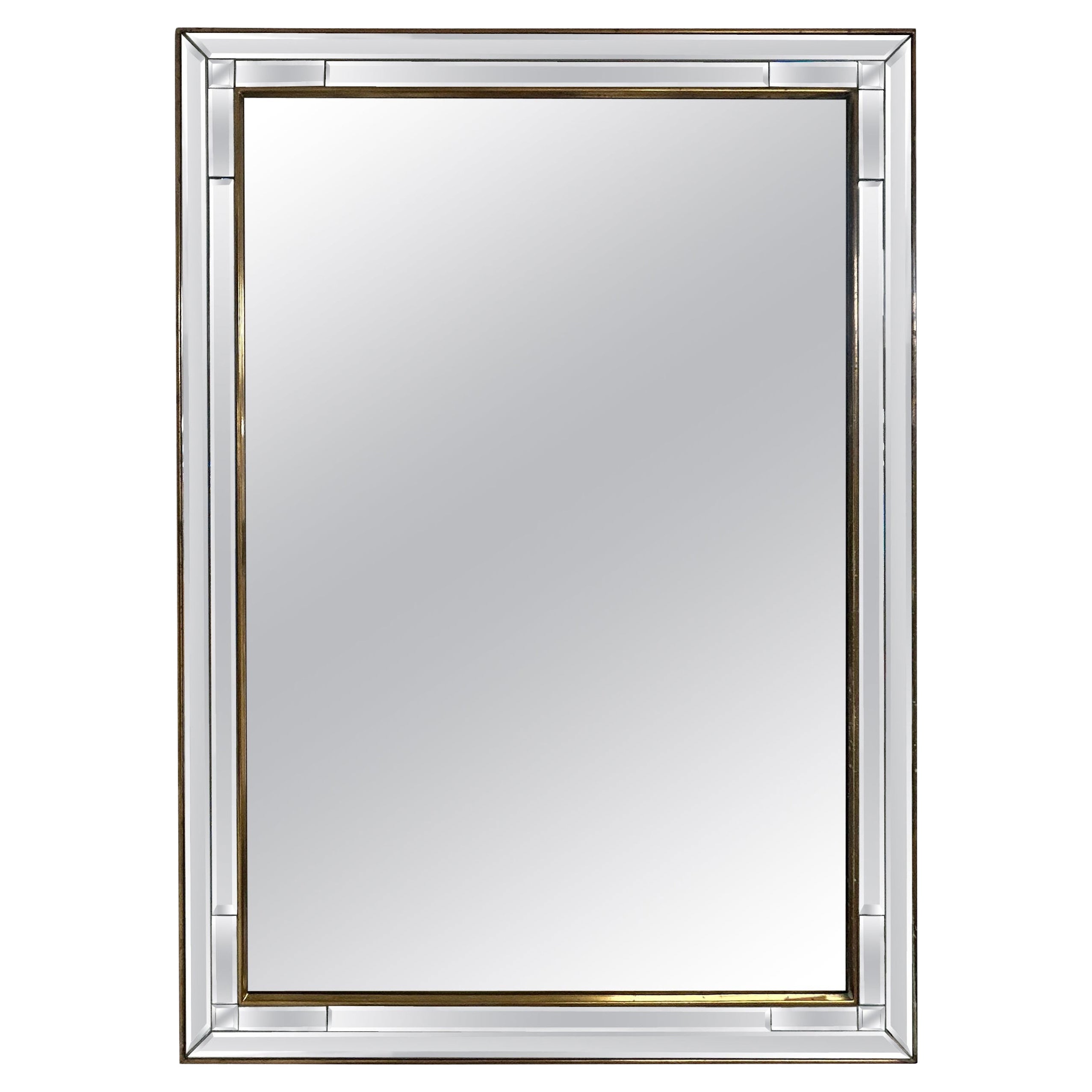 Vintage Italian Multi Beveled Mirror