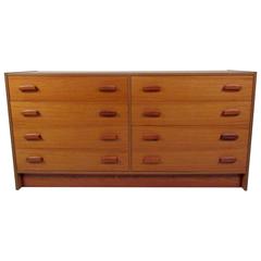 Mid-Century Eight-Drawer Teak Dresser
