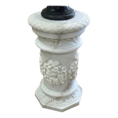 Carved Marble Victorian Style Pedestal