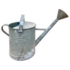 Vintage-Garten-Wasserkanne aus verzinktem Stahl, ca. 1940er Jahre