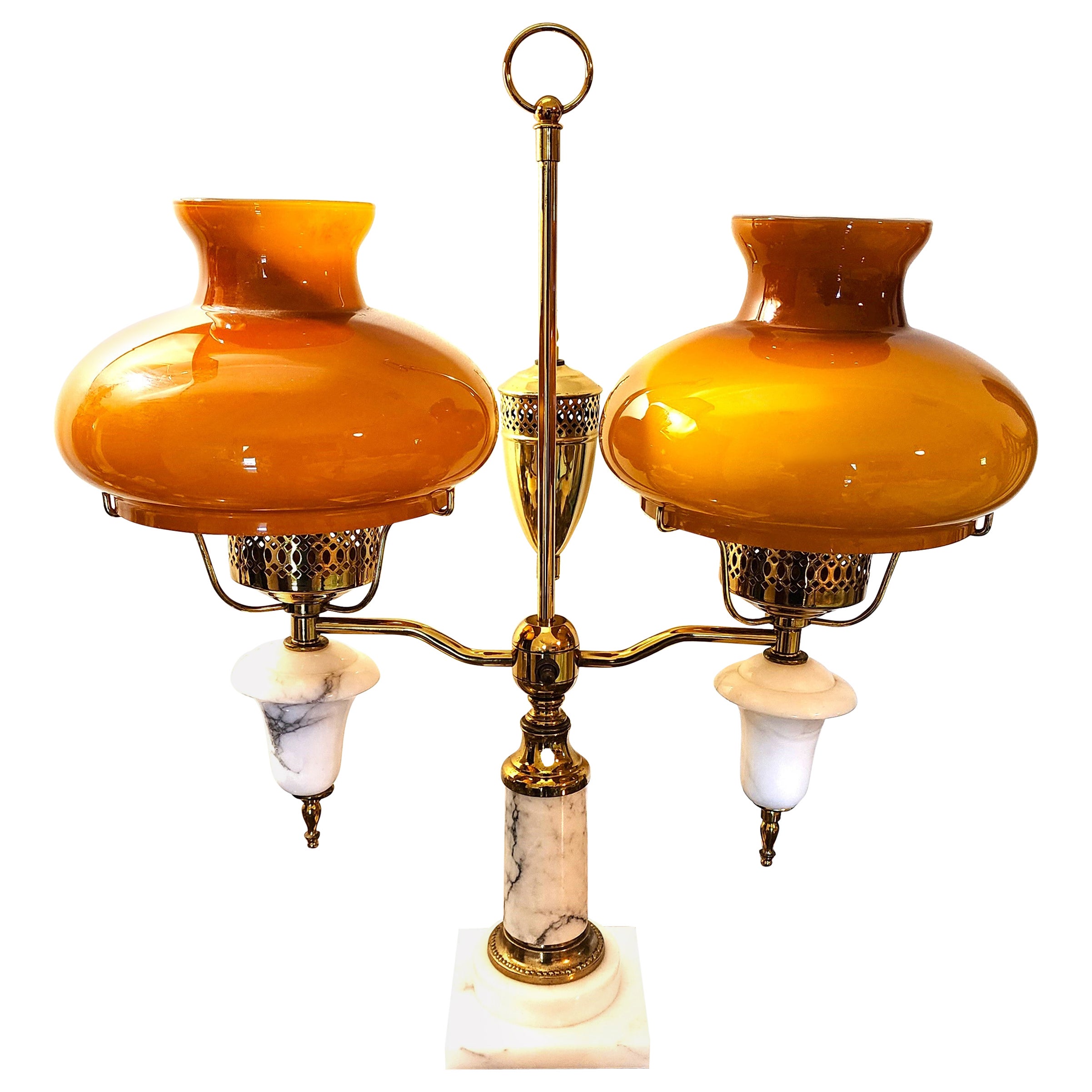 Lampada da tavolo per studenti in marmo vintage Italian Lamp