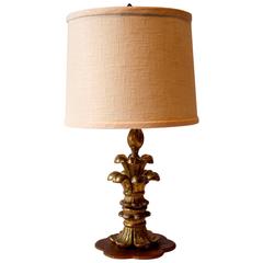 Charming Lamp Made from 18th Century Giltwood Fragment, France