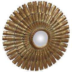 Starburst Giltwood Mirror, Hand-Carved and Marked Palladio, Italy, 1960s