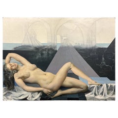 Marcel Delmotte (1901-1984) "At the threshold of a road" Oil on canvas, 1975