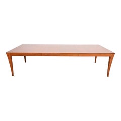 Bill Sofield para Baker Furniture Mesa de comedor moderna de nogal, recién acabada