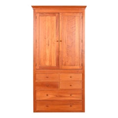 Vintage Harden Furniture Arts & Crafts Shaker Cherry Wood Armoire Dresser or Linen Press