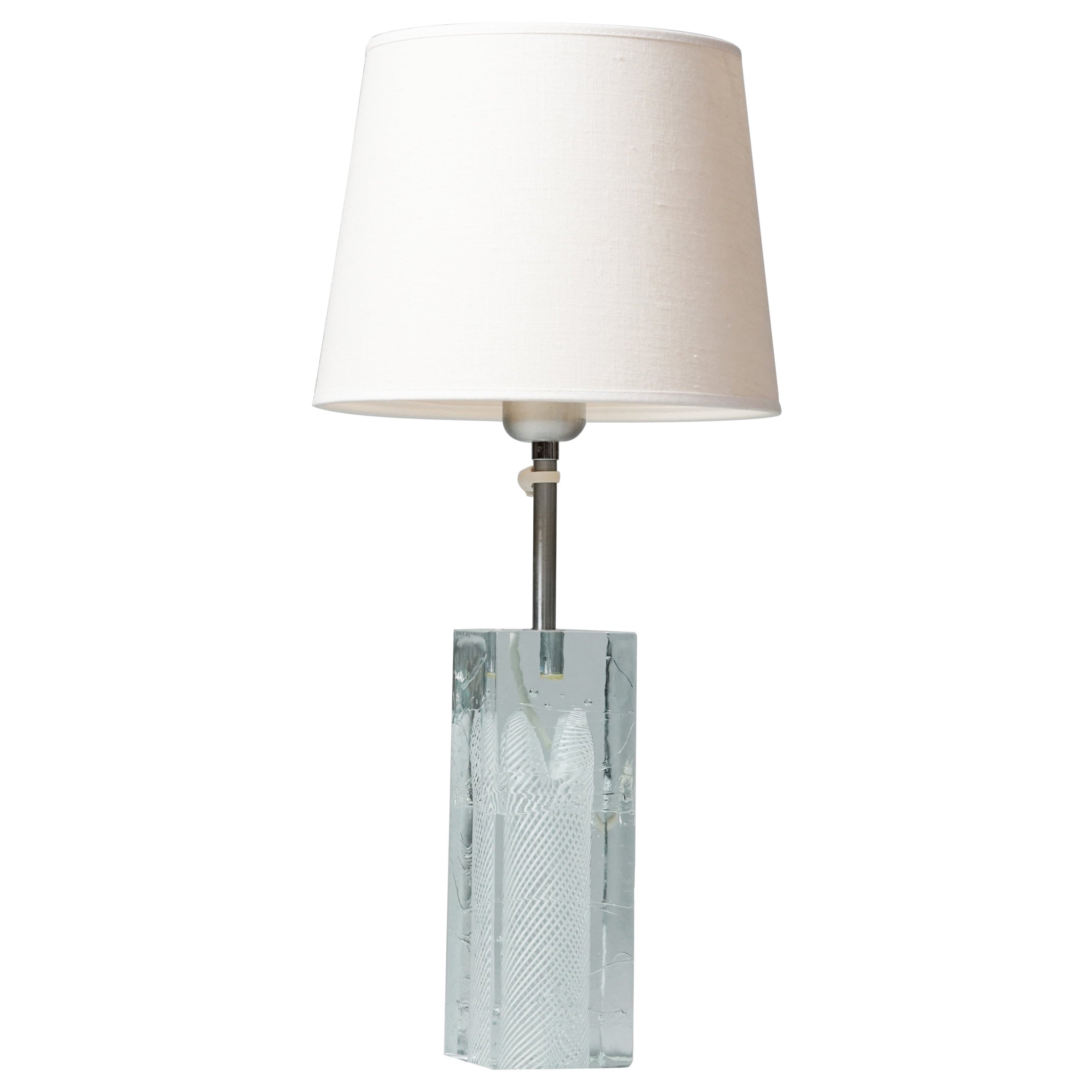 Art Glass Table Lamp, Oiva Toikka, Ker Lux, Nuutajärvi Notsjö, 1960s