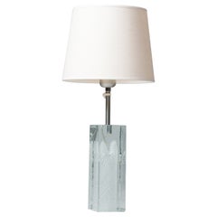 Art Glass Table Lamp, Oiva Toikka, Ker Lux, Nuutajärvi Notsjö, 1960s