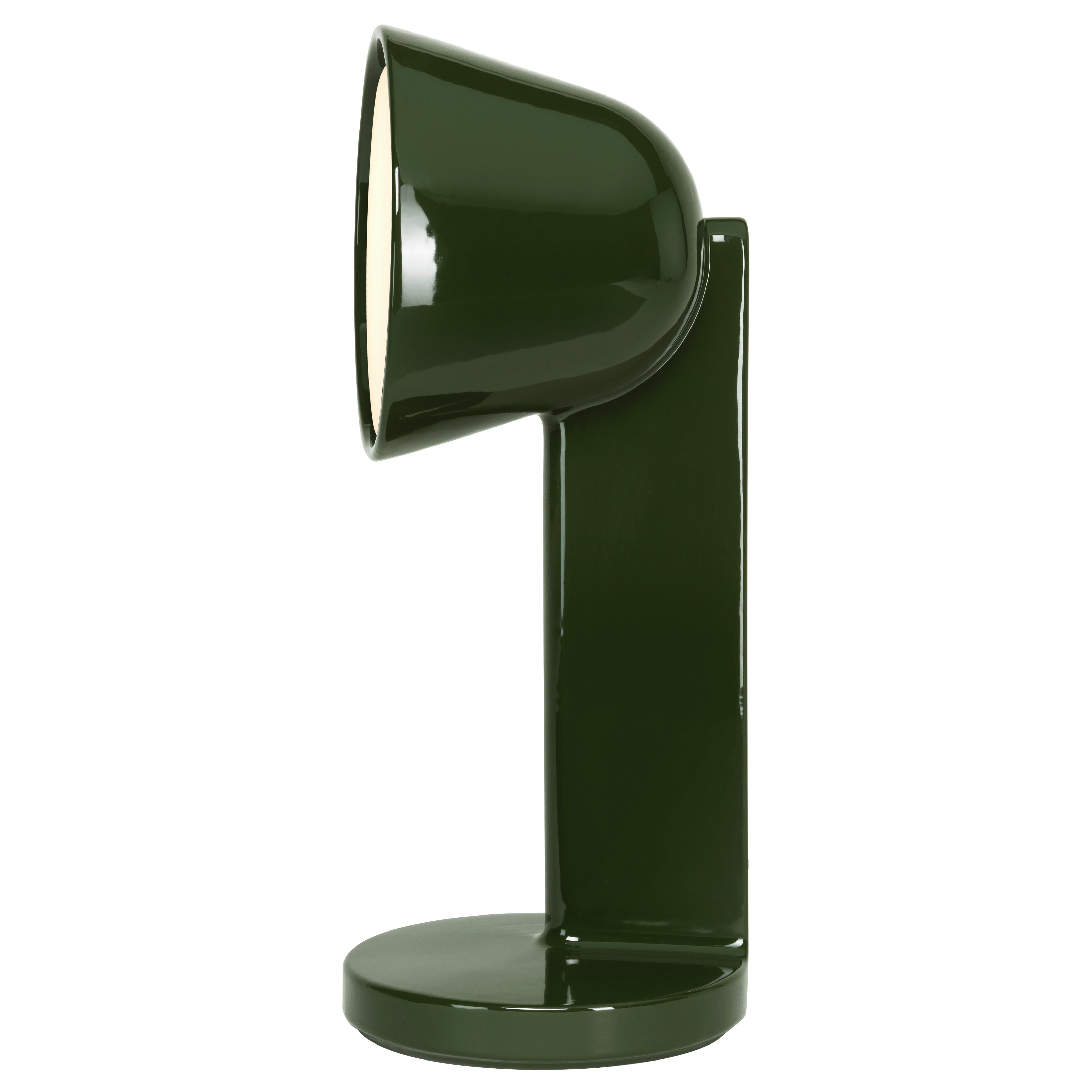 Flos Céramique Side Table Lamp in Moss Green