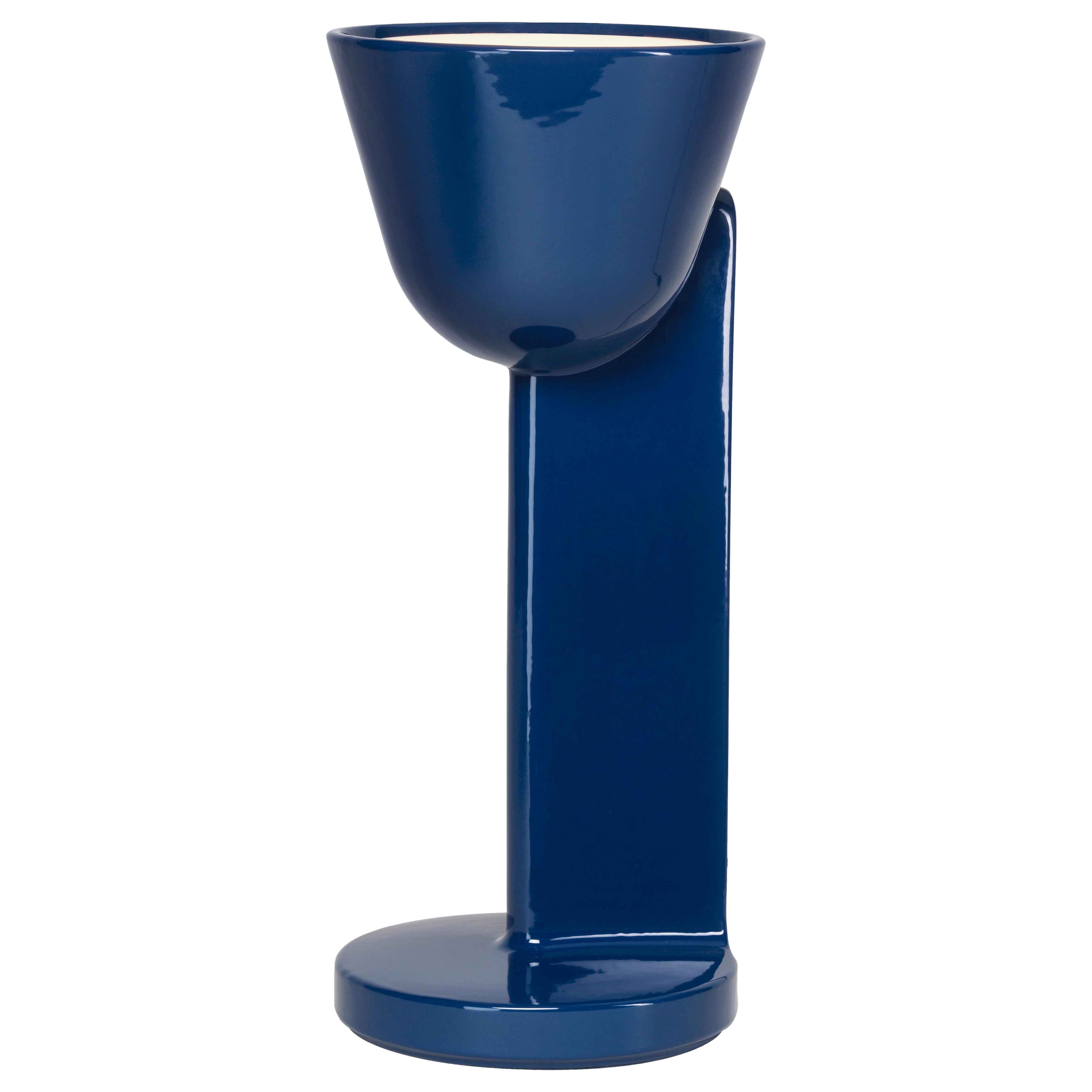 Flos Céramique Up Table Lamp in Navy Blue
