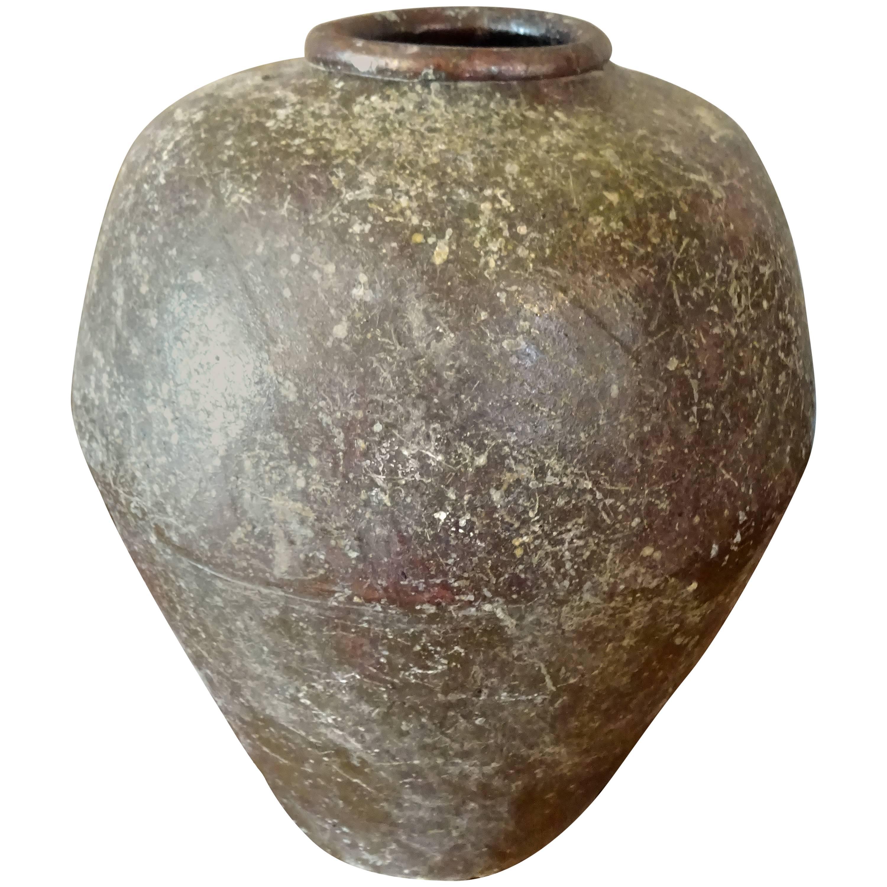 Rustic Chinese Water Jar For Sale