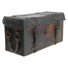 Vintage Französisch Leder Reisetasche