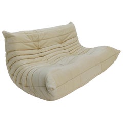 Ligne Roset Leather Togo Loveseat by Michel Ducajoy