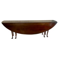 Large Antique Quality Figured Mahogany Irish Wake/Dining Table 72 x 242 x 144 cm