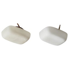 Italienische Designerin, Einbaubeleuchtung, Glas, Metall, Italien, 1960er Jahre