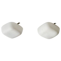 Italienische Designerin, Einbaubeleuchtung, Glas, Metall, Italien, 1960er Jahre