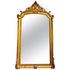 19th Century French Carved and Giltwood Mirror
