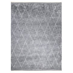 Tapis de sol gris marocain de Bohème Hand Made 5' 0" x 8' 0"