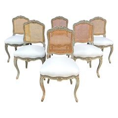 Set di 6 sedie francesi Louis Cane del XVI secolo. Circa alla fine del 1800