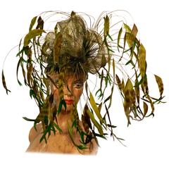 Magnificent Feather Hat, Original Creation, circa 1950
