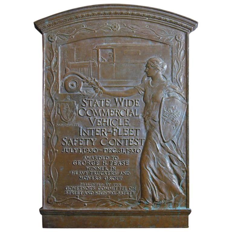 1930 Bronze Bas Relief by Codman for Gorham Company For Sale